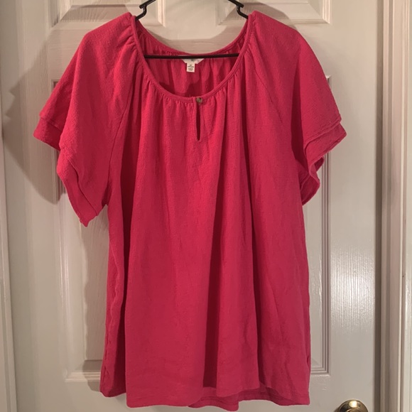 Terra & Sky Tops - TERRA & SKY Hot Pink Top